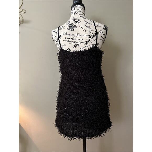 Reserved Fringe Mini Dress Black Size Small - Picture 2 of 6